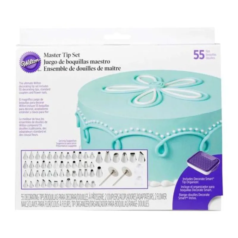 Cerf Dellier Douilles*Boite 55 Douilles Decor Inox Wilton