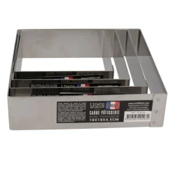 Cerf Dellier Cadres À Patisserie*Cadre A Mousse Inox H 4,5 Cm 12 X 12 Cm Patisdecor