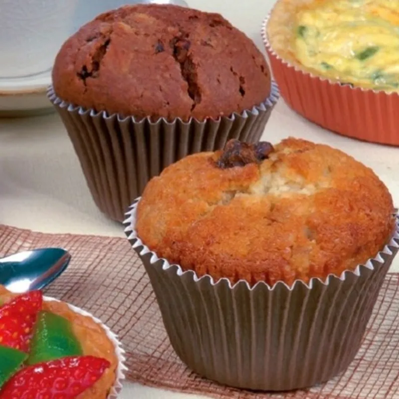Cerf Dellier Moules À Muffin*Caissette De Cuisson Optima 50 X 40 Mm (X102)