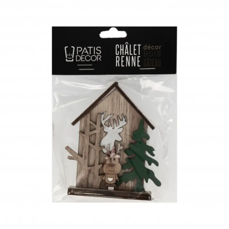 Cake Topper En Bois Chalet De Noël Renne Patisdecor>Cerf Dellier Best