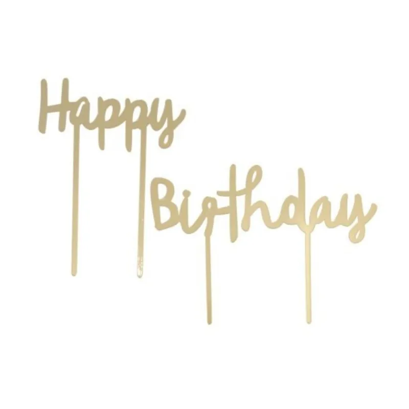 Cake Topper Happy Birthday Dore>Cerf Dellier Best