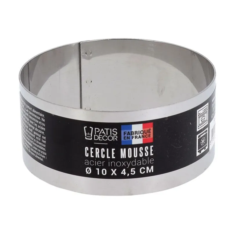 Cerf Dellier Cercles À Patisserie*Cercle A Mousse Inox H 4,5 Cm 10 Cm Patisdecor