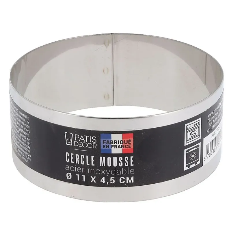 Cerf Dellier Cercles À Patisserie*Cercle A Mousse Inox H 4,5 Cm 11 Cm Patisdecor