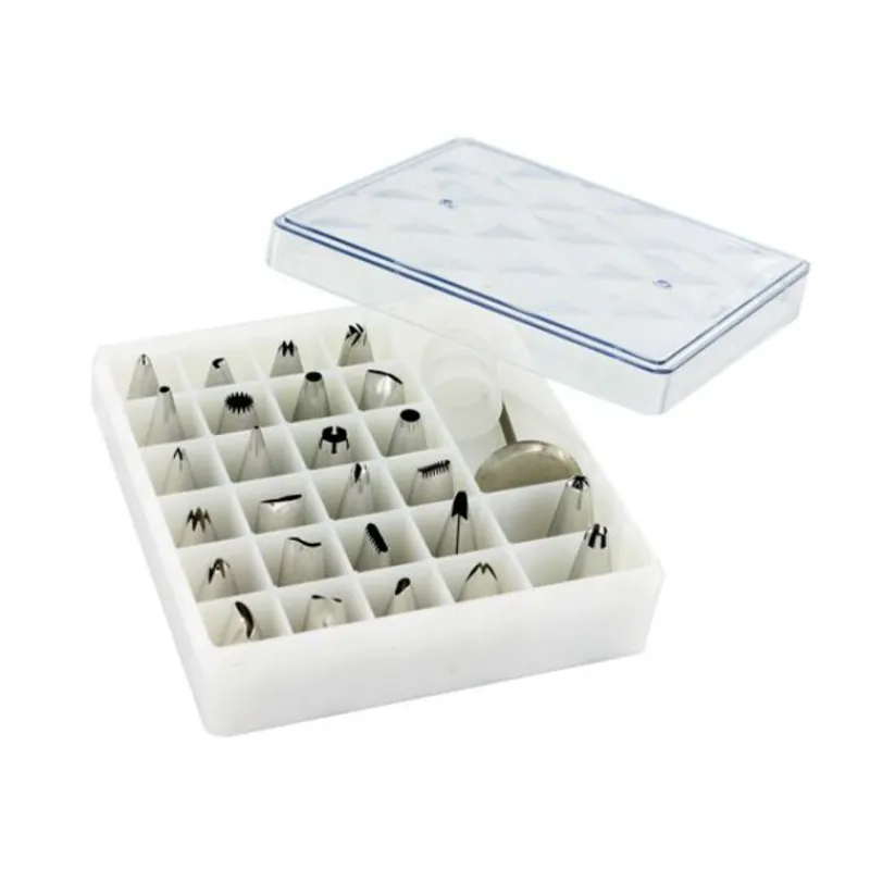 Cerf Dellier Douilles*Coffret 26 Douilles Décors Inox