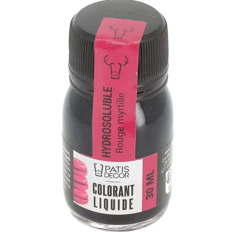 Cerf Dellier Colorants Alimentaires Liquides*Colorant Liquide Hydrosoluble Rouge Myrtille 30 Ml
