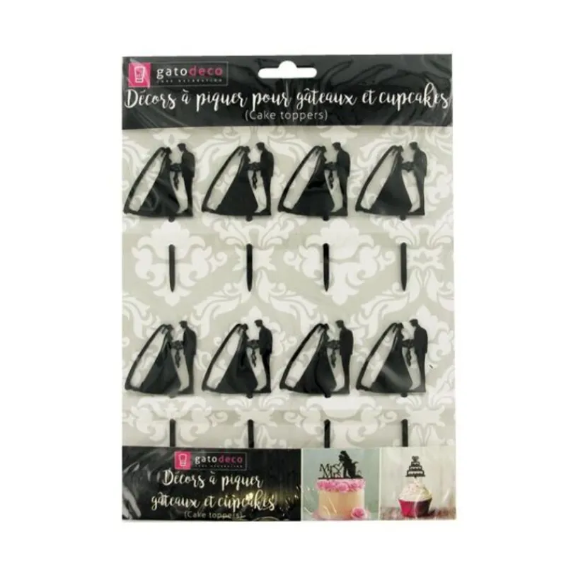 Cupcake Toppers Couples De Maries (X 8)>Cerf Dellier New