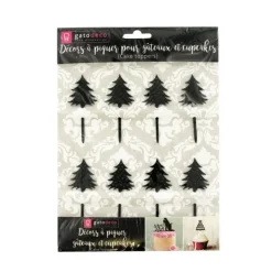 Cupcake Toppers Sapin De Noël (X 8)><noscript><img width=