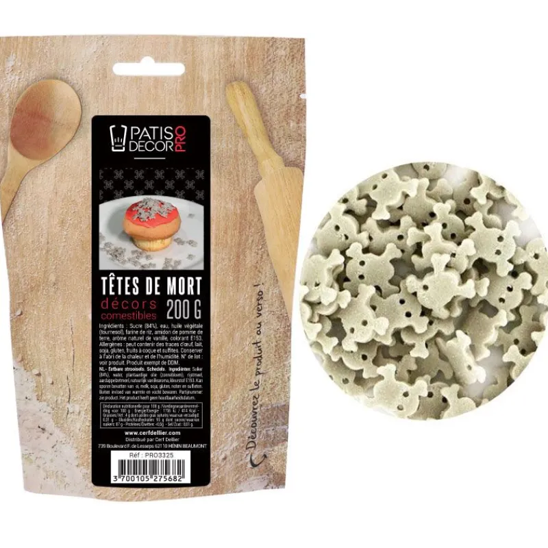 Décors Comestibles Tetes De Mort Patisdecor Pro 200 G>Cerf Dellier Hot