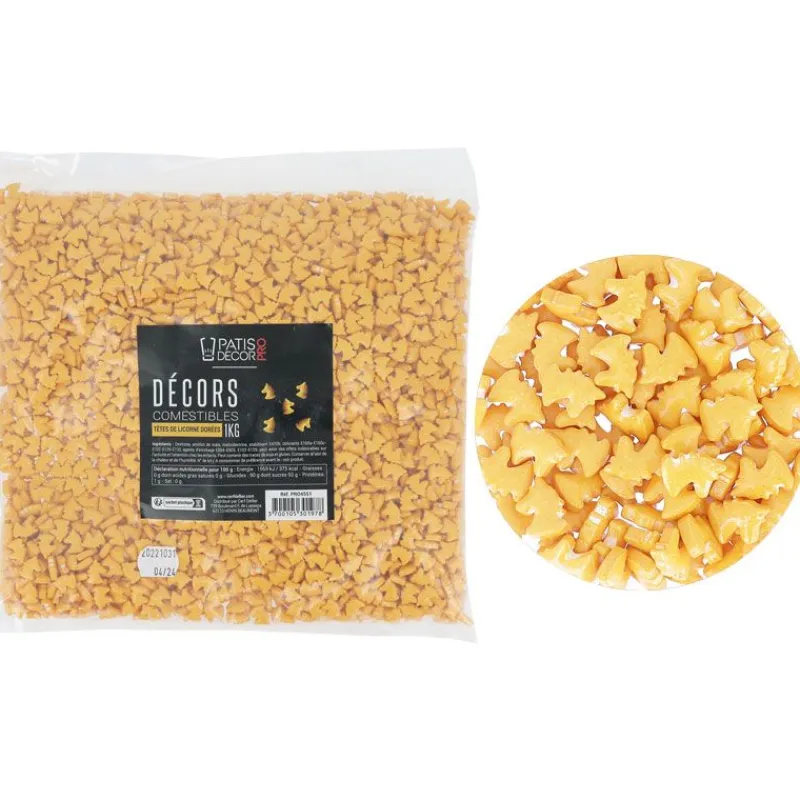 Décors Comestibles Tetes De Licorne Dorees 1 Kg>Cerf Dellier New