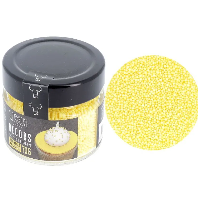 Décors Mini Billes Jaunes Patisdecor>Cerf Dellier Clearance