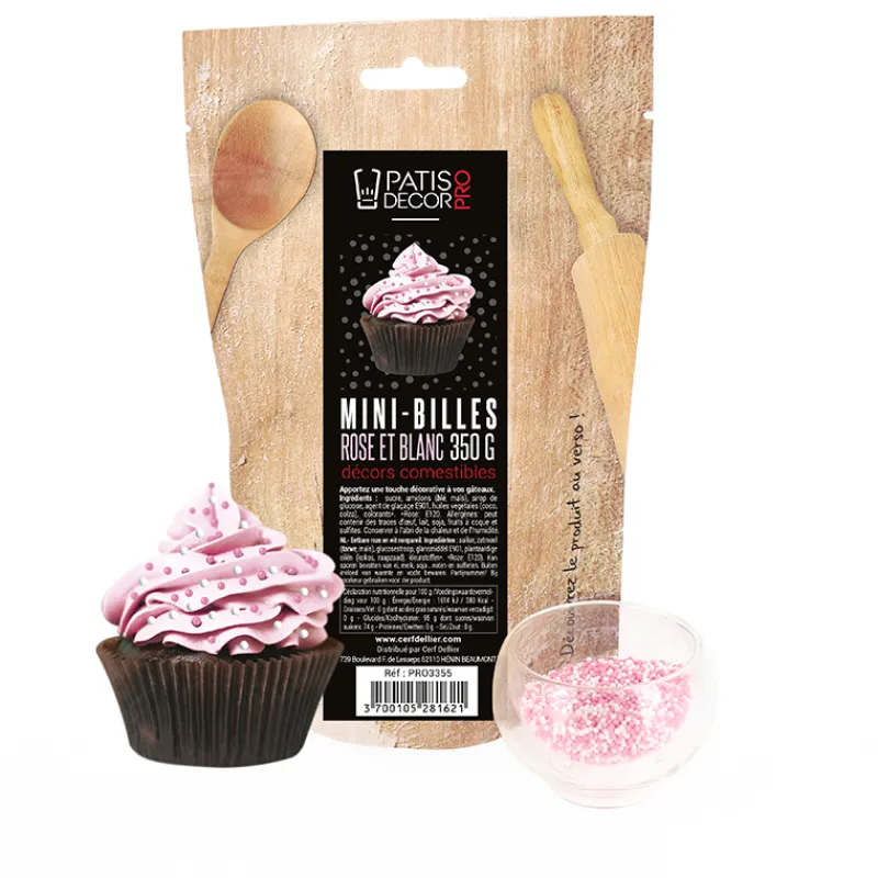 Décors Mini Billes Roses Et Blanches Comestibles Patisdecor Pro 350 G>Cerf Dellier Hot