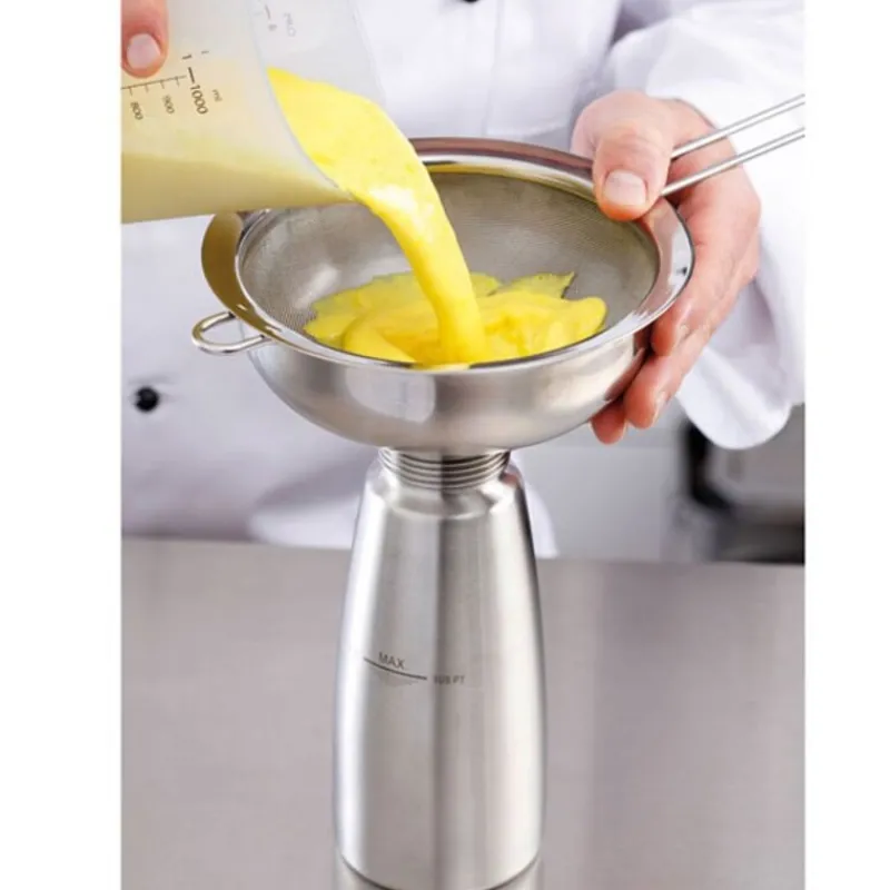 Cerf Dellier Siphons*Entonnoir + Tamis Inox Amovible Pour Siphon