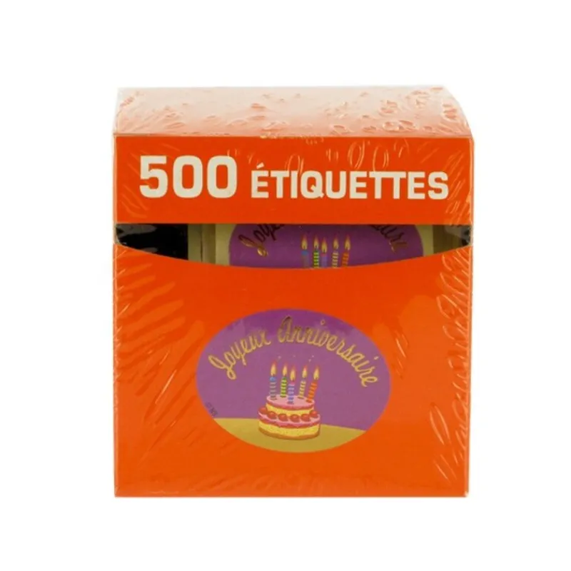 Etiquette Adhesive Joyeux Anniversaire Violet X500>Cerf Dellier Clearance