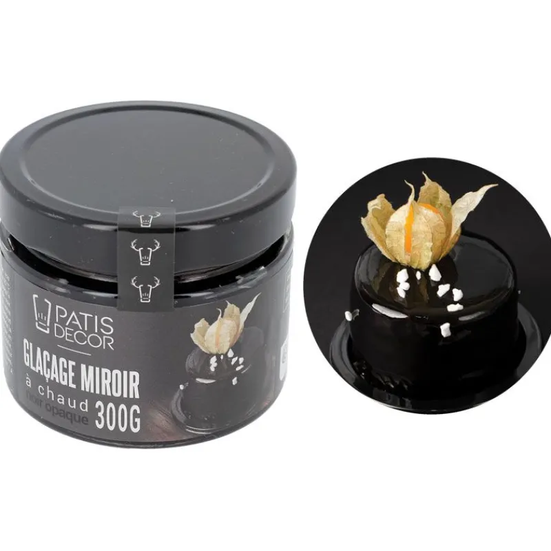 Cerf Dellier Glaçages Et Nappages*Glacage Miroir Noir Patisdecor 300 G - Ddm 09/23