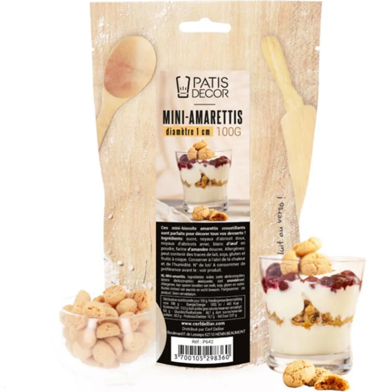 Cerf Dellier Meringuettes Et Brisures*Mini Amaretti Patisdecor 100 G