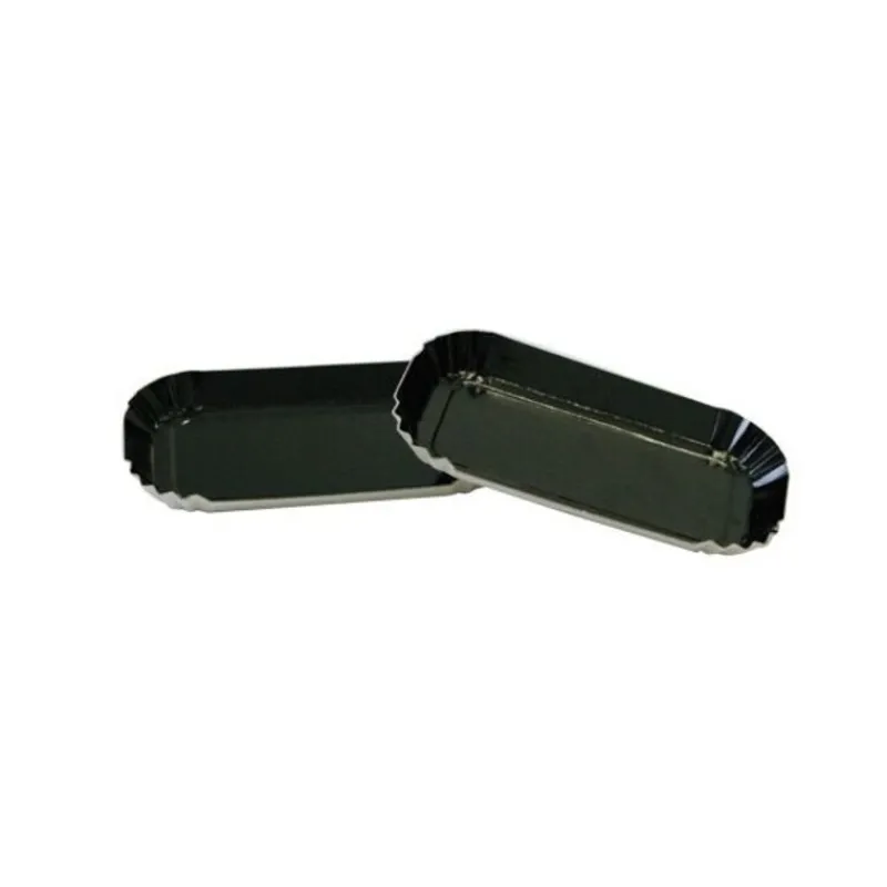 Mini Assiette Carton Rectangle Noire 4 X 8 Cm (X100)>Cerf Dellier Sale