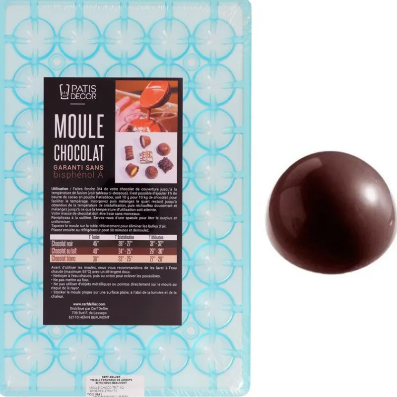 Cerf Dellier Moules Chocolat*Moule Chocolat Demi-Spheres 27 Mm