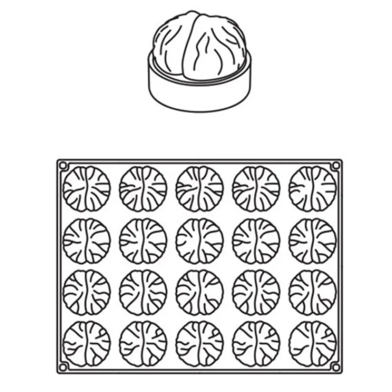 Cerf Dellier Gâteaux Individuels*Moule Mini Tarte 3D Marrons Pavoni