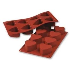 Cerf Dellier Gâteaux Individuels*Moule Silicone 8 Coeurs Profonds