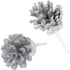 Pommes De Pin Argentees Sur Pique (X30)>Cerf Dellier Sale