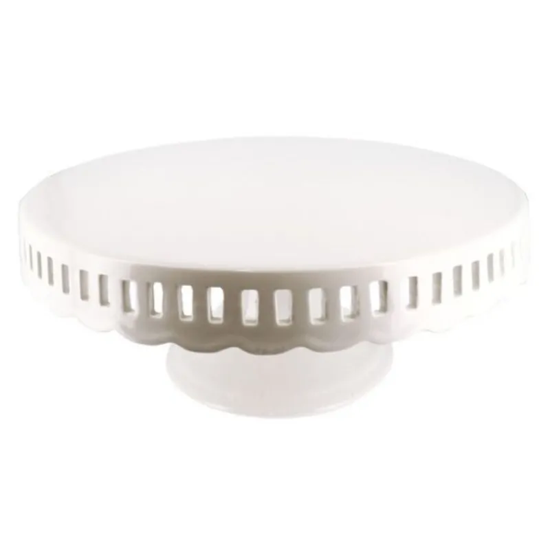 Presentoir Gateau En Ceramique Dentelle 31 Cm>Cerf Dellier Discount