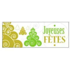 Rectangles Blancs Joyeuses Fêtes Azyme (X36)>Cerf Dellier New