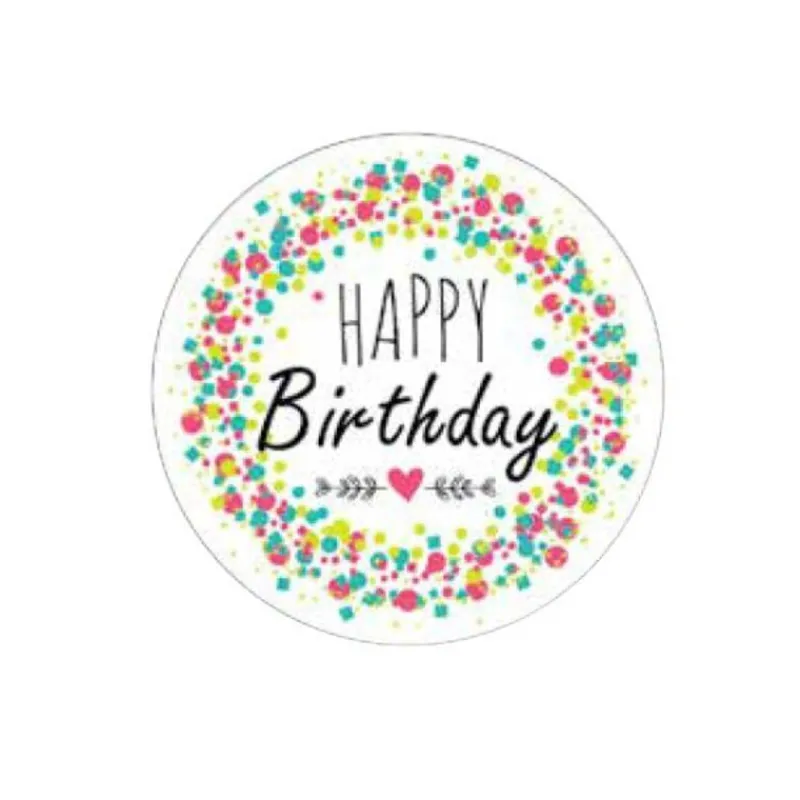 Ronds Azyme Joyeux Anniversaire 5 Cm (X24)>Cerf Dellier New