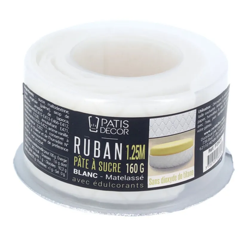 Cerf Dellier Ruban Pâte À Sucre*Ruban Pâte À Sucre Matelasse H 5 Cm (1,25 M)