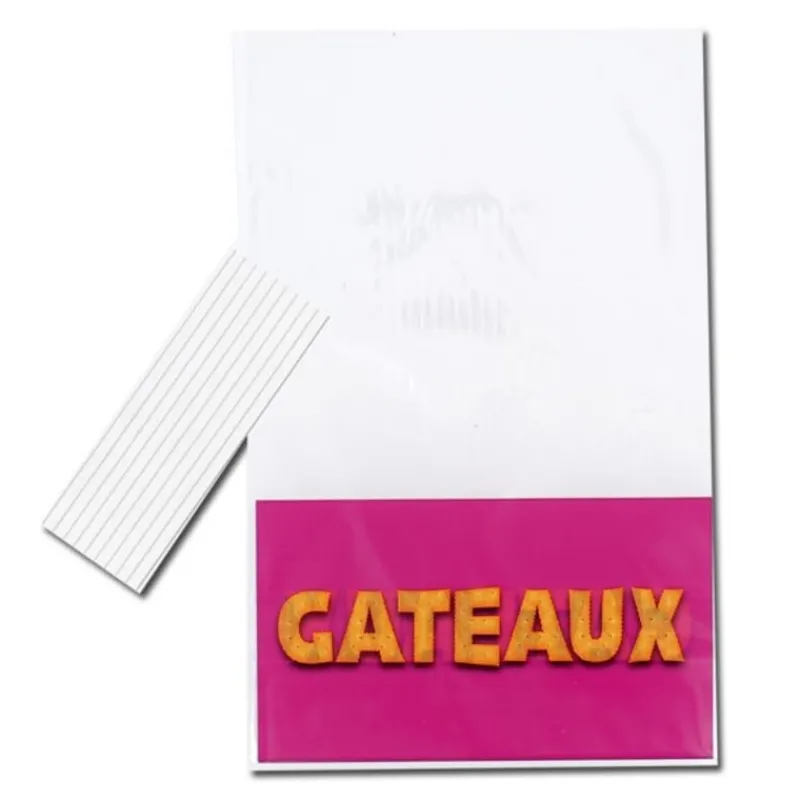 Sachets Gâteaux + Liens 14 X 23 Cm (X10)>Cerf Dellier New
