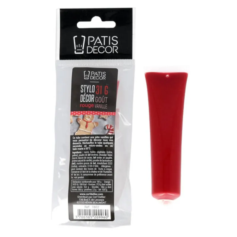 Stylo Decor Rouge Gout Vanille Patisdecor>Cerf Dellier Discount