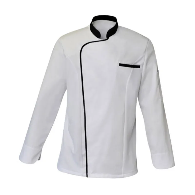 Veste Blanche Col Noir Manches Longues Zack>Cerf Dellier Sale